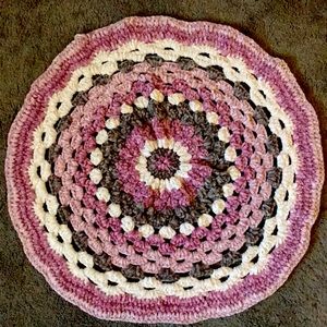 Handmade Crochet Purple Mandala Afghan Blanket✨